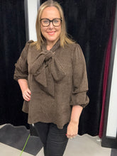 Load image into Gallery viewer, Pussybow Chenille Top (various colours)