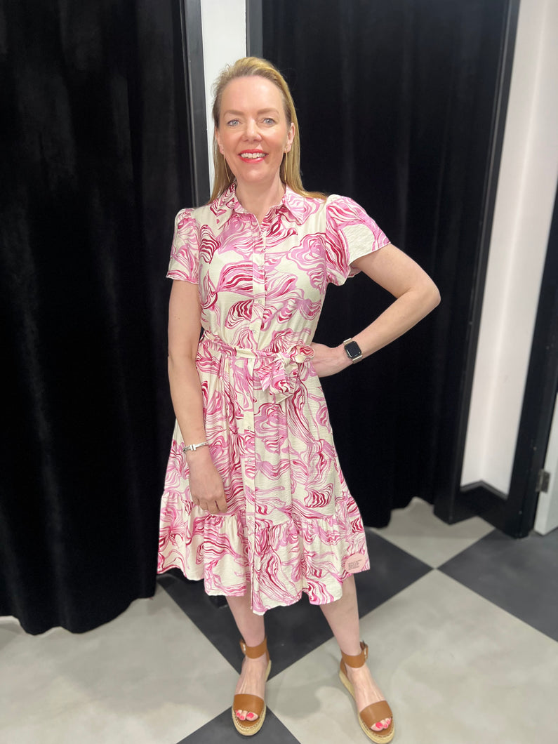 The Astrid Midi Dress (Pink)
