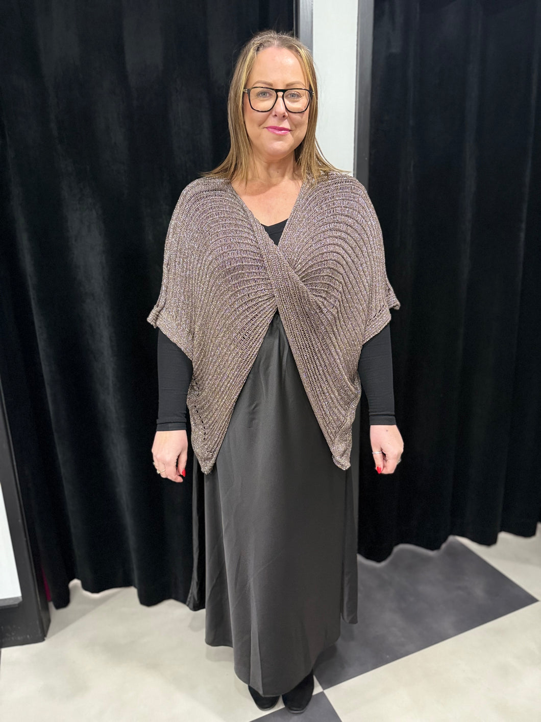 Metallic Open Weave Top (various colours)