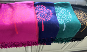 Super Soft Large Print Reversible Tree Scarf (various colours) - chichappensboutique