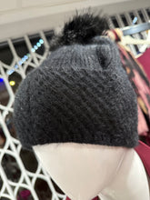 Load image into Gallery viewer, Cross Stitch Detail Bobble Hat (various colours)