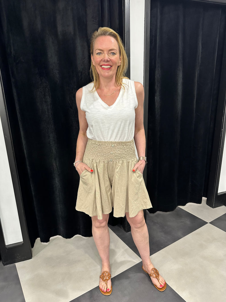 Wide Leg Linen Mix Shorts (various colours)