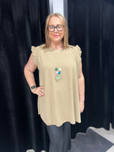 Load image into Gallery viewer, Extra Chic Longline Frill Sleeve Top (various colours) - chichappensboutique