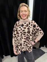Load image into Gallery viewer, Abstract Leopard Poncho Knit