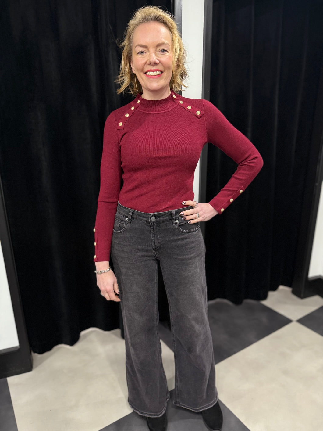 Toxik Wide Leg Jeans (Black Washed)