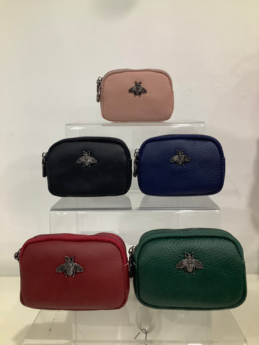 Bee Double Zip Coin Purse (various colours) - chichappensboutique