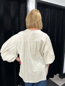 Paisley And Pearls Peasant Blouse - chichappensboutique