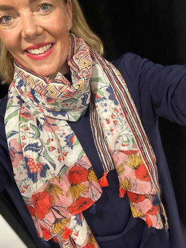 Wild Poppy Tassel Scarf (various colours) - chichappensboutique