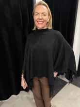 Load image into Gallery viewer, Tassel Trim Poncho (various colours) - chichappensboutique
