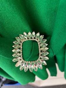 Imperfect Green Belted Knit - chichappensboutique