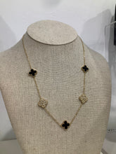 Load image into Gallery viewer, Diamanté Clover Cleef Necklace (various colours) - chichappensboutique