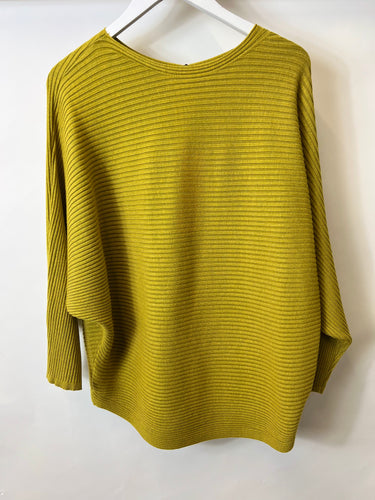 Imperfect Ribbed Batwing knit Lime - chichappensboutique