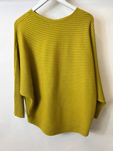 Imperfect Ribbed Batwing knit Lime - chichappensboutique