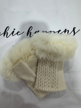 Load image into Gallery viewer, Faux Fur Edged Fingerless Gloves (various colours) - chichappensboutique