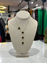 Load image into Gallery viewer, Van Cleef inspired gold and black straight necklace - chichappensboutique