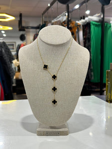 Van Cleef inspired gold and black straight necklace - chichappensboutique