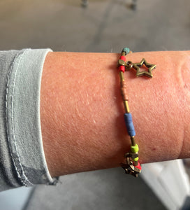 Rainbow Bead Star Bangle - chichappensboutique
