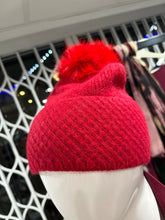 Load image into Gallery viewer, Cross Stitch Detail Bobble Hat (various colours)