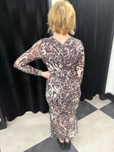Load image into Gallery viewer, Ruched Animal Print Dress