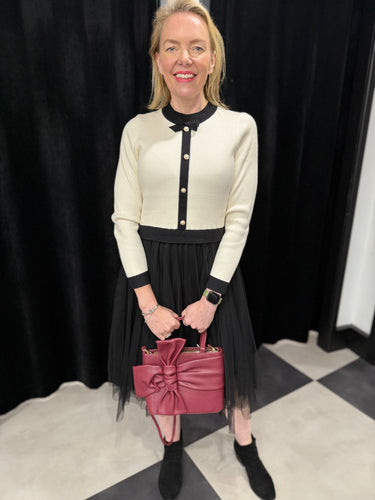 The Mini Bailey Bow Bag (Burgundy) - chichappensboutique