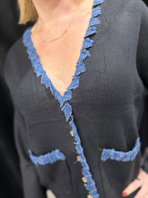 Load image into Gallery viewer, Denim Edged Knit - chichappensboutique
