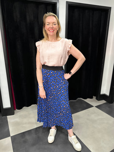 Leopard Pleat Skirt (various colours) - chichappensboutique