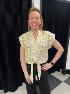 Leopard Knot Front Top (various colours) - chichappensboutique