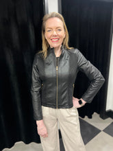 Load image into Gallery viewer, The Aniston Faux Leather Jacket (Black) - chichappensboutique