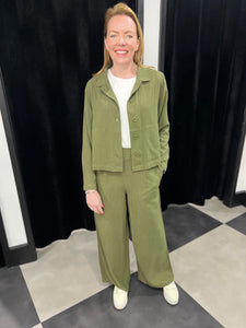 Khaki Lightweight Shacket - chichappensboutique
