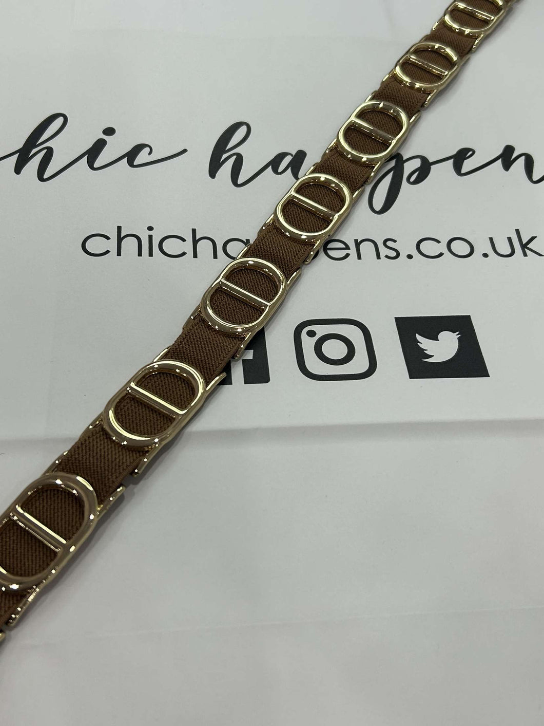 Narrow CD Stretch Belt (new colours) - chichappensboutique