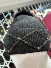 Load image into Gallery viewer, Diamanté Jewel Bobble Hat (various colours)