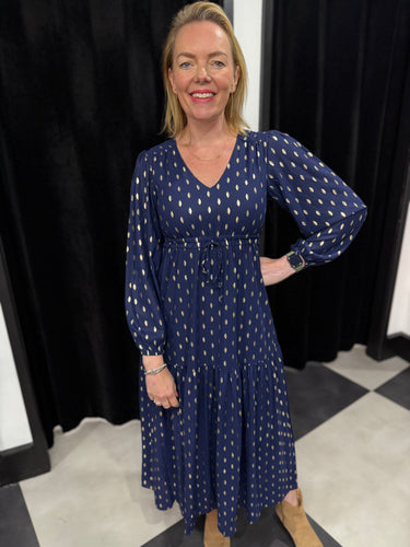 Annabelle Maxi Dress (Navy) - chichappensboutique