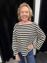 Load image into Gallery viewer, Breton Stripe Textured Top (various colours) - chichappensboutique
