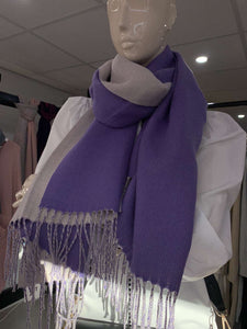 Contrast Cashmere Blend Scarf (various colours) - chichappensboutique