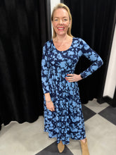 Load image into Gallery viewer, Sienna Stella Maxi Dress (Blue and Navy) - chichappensboutique