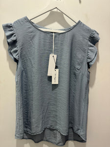 Button Back Frill Top (new colours) - chichappensboutique