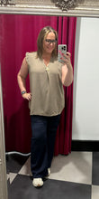 Load image into Gallery viewer, Extra Chic Brooch Frill Top (various colours) - chichappensboutique