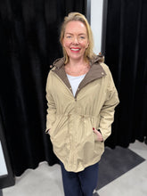 Load image into Gallery viewer, Reversible Mid Length Parker (Chocolate/Taupe)