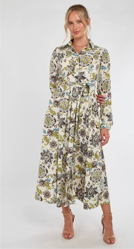 The Olive Maxi Shirt Dress