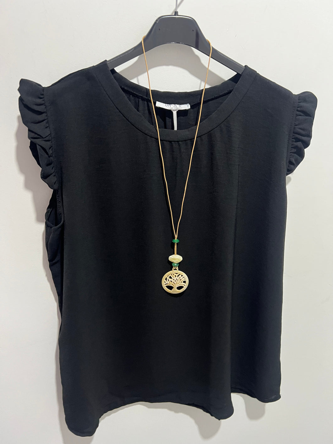 Extra Chic Frill Cap Sleeve Top (various colours) - chichappensboutique