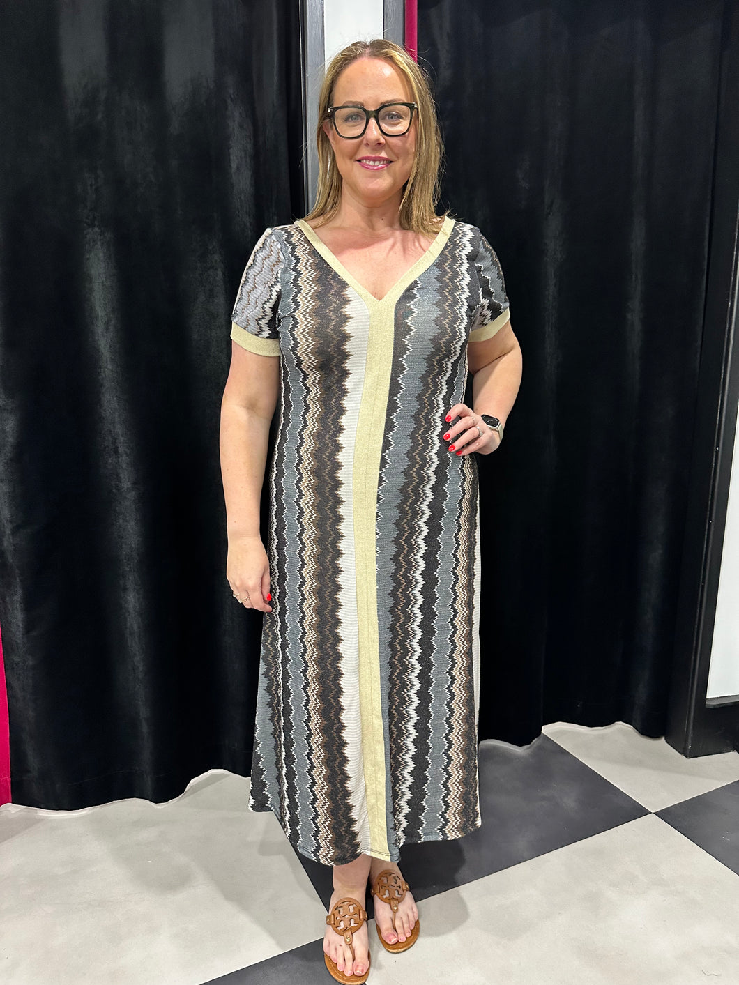 The Alani Zig Zag Print Dress
