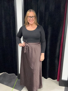 Extra Chic Satin Feel Maxi Skirt (various colour)