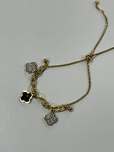 Load image into Gallery viewer, Van Cleef inspired gold chain adjustable bracelet - chichappensboutique