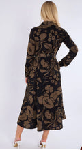 Load image into Gallery viewer, Khaki Floral Maxi Shirt Dress - chichappensboutique