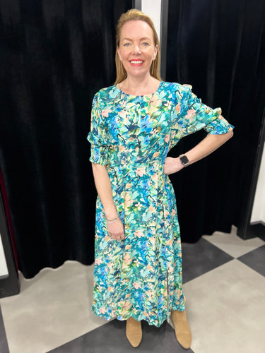 Floral Print Tea Dress (various colours) - chichappensboutique