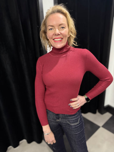 Skinny Rib Roll Neck Jumper (various colours)