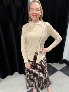 Polka Dot Bias Cut Skirt (various colours)