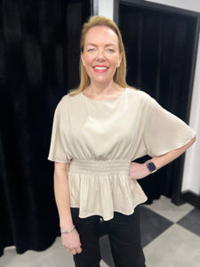 Smocked Waist Top (various colours) - chichappensboutique