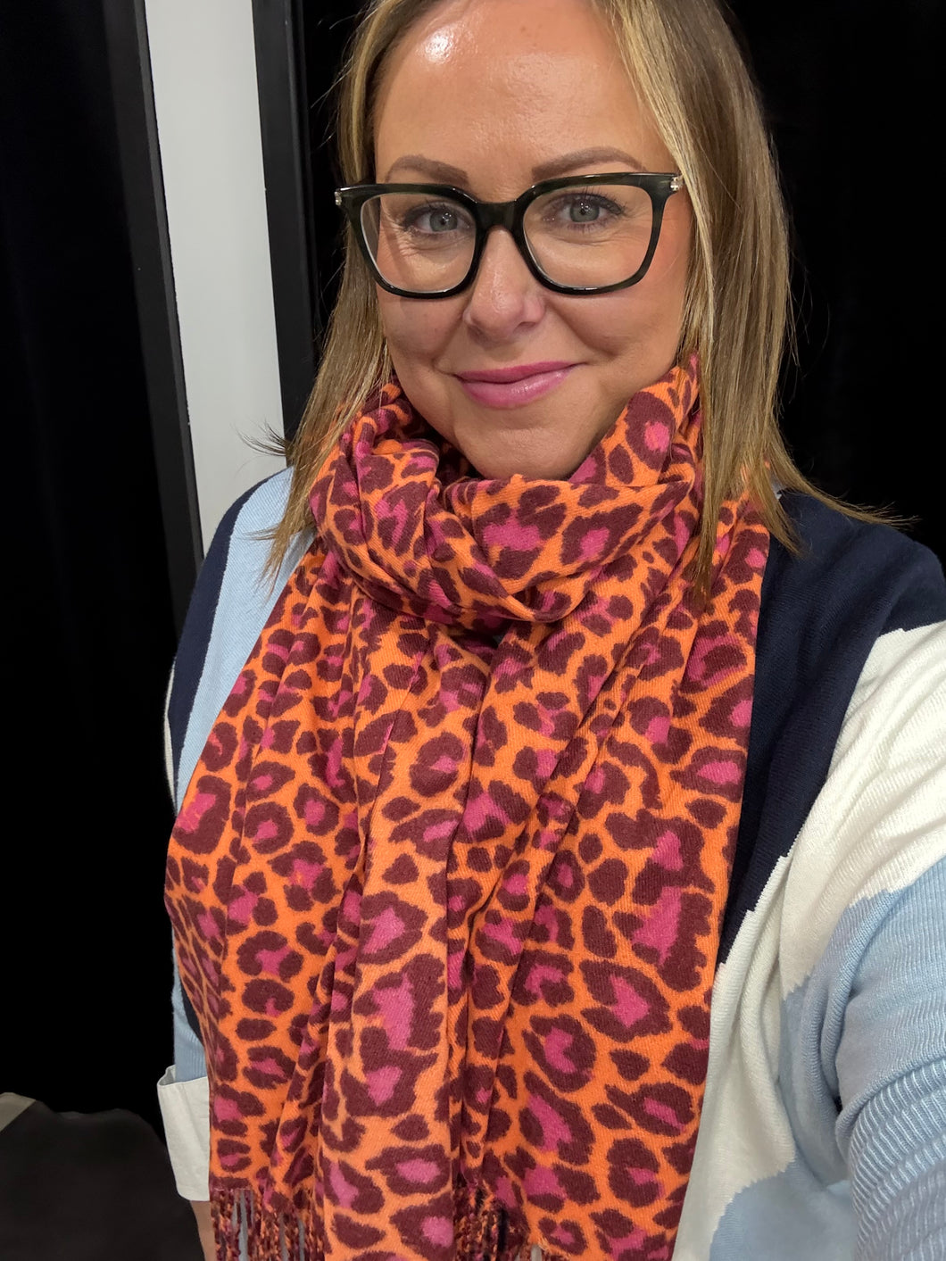 Vibrant Leopard Scarf (various colours)