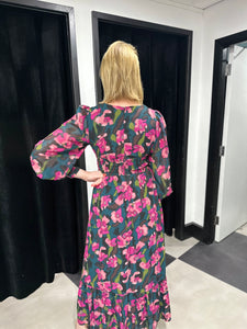 Petrol Rose Maxi Dress - chichappensboutique